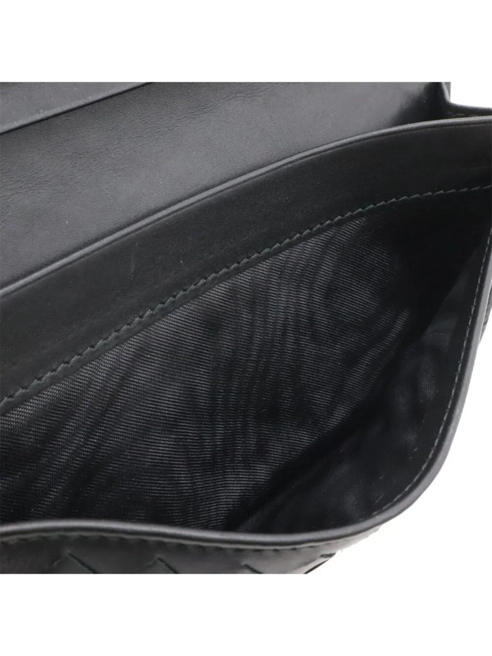 Bottega Veneta Intrecciato Wallet Bifold Long Billfold Leather Black